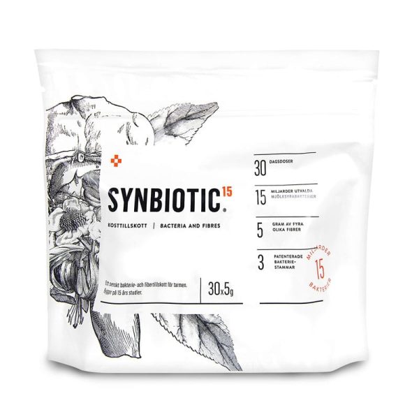Synbiotic kosttilskott 15 miljarder mjölksyrabakterier