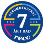 RECO - Rekommenderat företag 7 år i rad